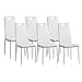 Albatros 2915 Salerno Set di 6 sedie da Pranzo, Bianco