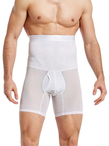 Mens High Waist Body Shaper Tummy Control Panties Breathable Slimming Shapewear Open Crotch Underwear Briefs2