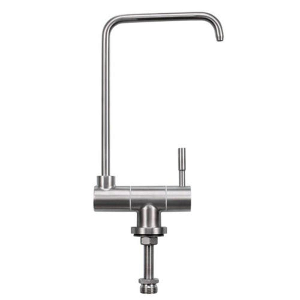WDSOPK Water Filter Tap Stainless Steel Brushed Straight Drinking Faucet Folding Rotating Cold Water Pure Water Faucet-C (A A)