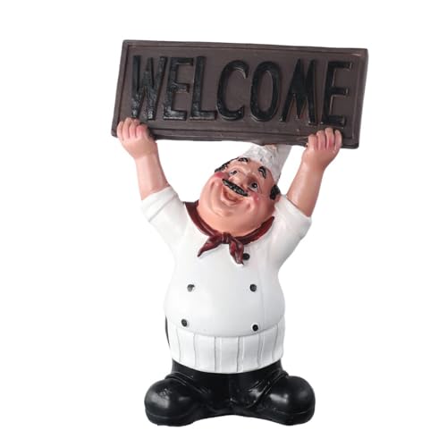Adorno Decorativo Chef Bienvenida Resina