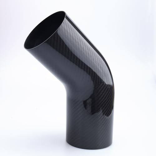 Ac Performance CF-45-400 Od 4 Inch (102Mm) 45 Degree Carbon Fiber Elbow, 4 Inch Outer Diameter, Leg Length 6 Inch (150Mm), 1.5Mm Thickness, 3K Twill Real Carbon Fiber Bent Tube (No Logo thumb #2