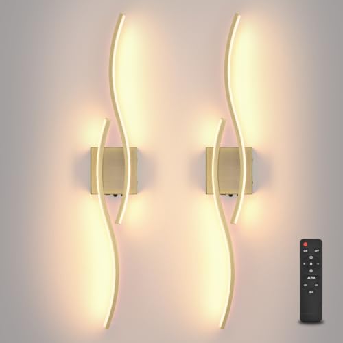 Image of Battery Operated Wall Sconces Set of Two, bronze 31.4 inch 3 Color LED dimmable Wireless Wall Sconce with Remote Control, USB Rechargeable Wall Lights for Living Room Bedroom Hallway Background