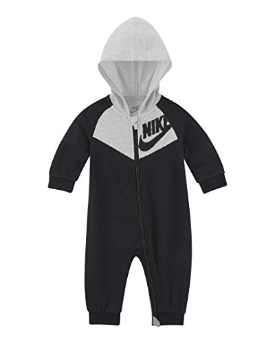 Nike Infant Color Block Hooded Coverall (Anthracite(56E085-695)/Black, 3 Months)