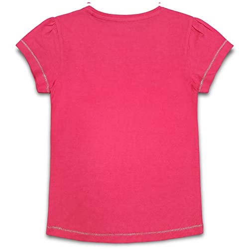 Image of Kidsville Mickey & Friends Printed Regular Fit Pink Cotton Girl's T-Shirt