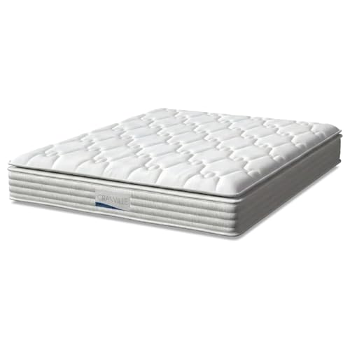 Colchão Casal King Molas Ensacadas Granville Com Pillow 193x203x28cm Branco Probel - Suporta Até 110 Kg Por Pessoa