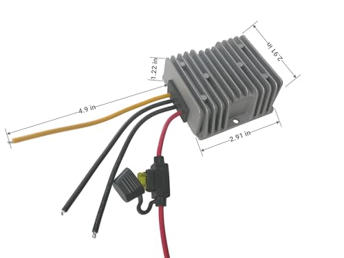 20A 240W Golf Cart 36V/48V Step Down to 12V DC to DC Converter Voltage Regulator Reducer Waterproof Transformer Power Converter with 5 Fuse4