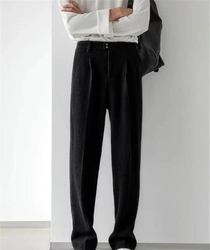 Men Work Slim Fit Straight Formal Suit Trousers Wide Leg Office Business Wrinkle Free Dress Pants3