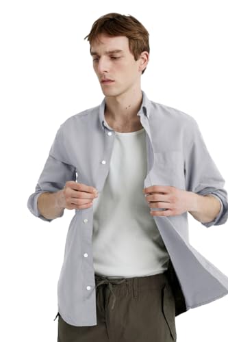 Image of BE ACTIVE Men's Oxford Cotton Lycra Casual Shirt || Men Stylish Shirt || Full Sleeves || Simple Shirt for Men || Timeless Style & Comfort