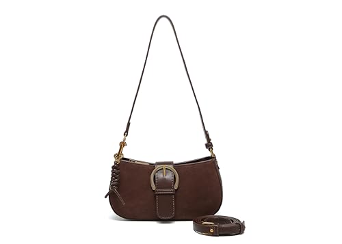 Women's shoulder crossbody bag, retro synthetic leather classic handbag, wallet with zipper
