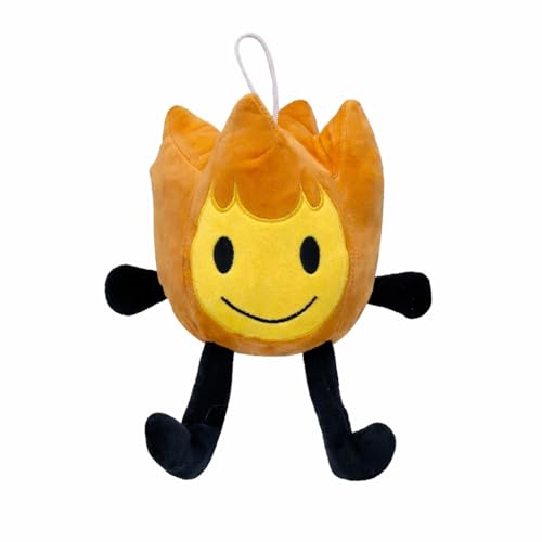 Lithosync BFDI Cute Plush Collectible Figure Soft Cartoon Stuffed Character for Desk Decor Room Decoration & Gifts Funny Mini Plush for Teens & Adults (Fire)