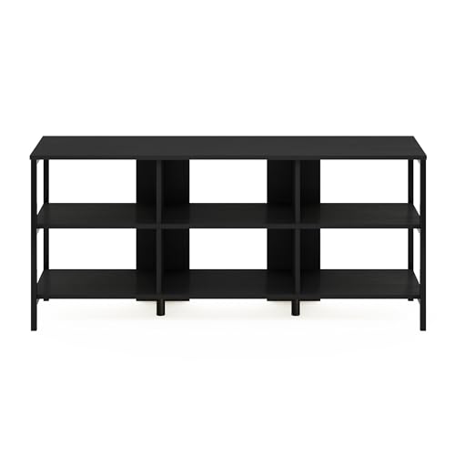 Furinno Camnus TV Stand, 3-Tier Modern Entertainment Center with Metal Frame Support, TV Console with Open Back, for TVs up to 60 Inch, for Living Room, Bedroom, Americano - image 4