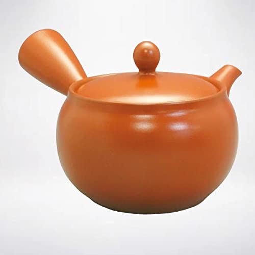 常滑焼 急須 晶作「朱泥」330ml (帯アミ茶こし)