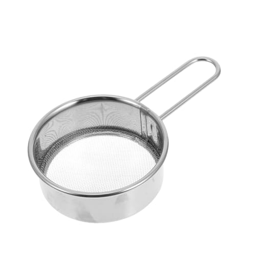 MUELODSIC Colador de Harina de Acero Inoxidable con Mango Mini de Malla para Repostería Filtro Manual Portátil para Azúcar y Polvo de Cacao Herramienta de Cocina para Hornear