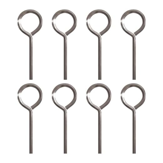 mivofo Hex Key Dogging Key with Full Loop, Allen Wrench Key for Push Bar Panic Exit Devices, Solid Metal - 8 Packs (1/8")