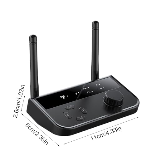 Transmisor audio inalámbrico de alta fidelidad para dos auriculares y smartphone 5