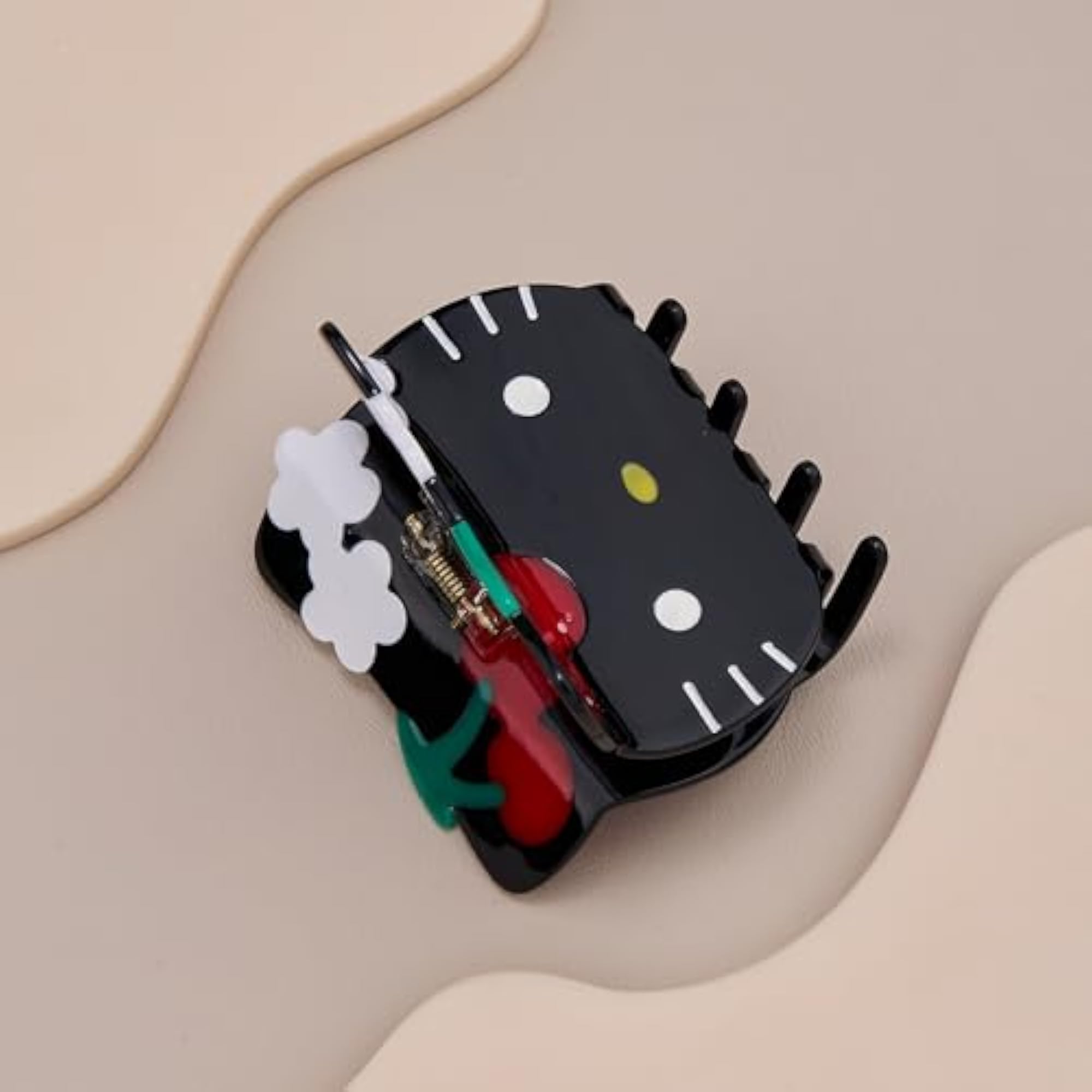 Cute Floral Cherry Theme Colorful Hair Claw