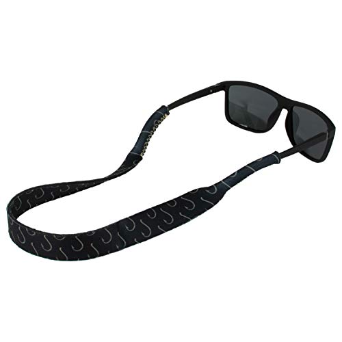 Ukes Premium Sunglass Strap - Durable & Soft Glasses Strap Designed with Floating Neoprene Material - Secure fit for Your Glasses and Eyewear. (The Captain Hooks)
