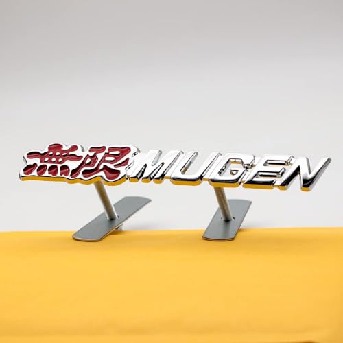 Autotrends Car 3D Metal Auto Parts Automotive Accessories Sports Logo Front Grill Badge Emblem Decal Black Racing Sport Gift (Mugen)