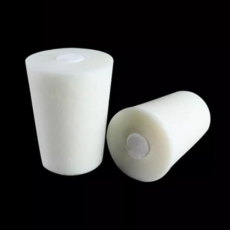 Solides Silicone Stopper Airlock Stopper with Hole Laboratory Stopper usedes to Valve Fermentation Secondary Wine Bottles(24-30mm-5pcs)