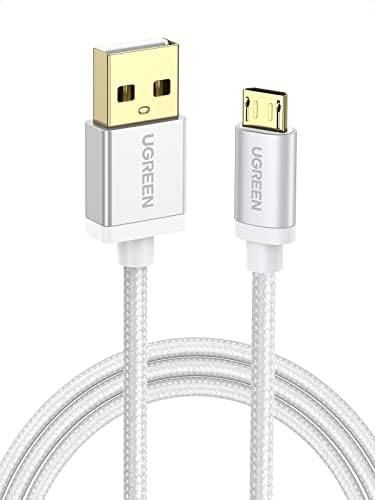 UGREEN Micro USB Cable, 6FT High Speed Fast Charging USB Cable, Nylon Braided Durable Android Phone Charger Cord, Compatible with Samsung Galaxy S7 S6 Note LG V10 Tablet PS4 MP3