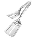 ARTIBETTER Edelstahl Steakklemme Spatel Zange Multifunktional zum Braten von Fisch Steak und Pfannkuchen Spülmaschinenfest Glatte Oberfläche Praktisches Küchenwerkzeug für Restaurant und