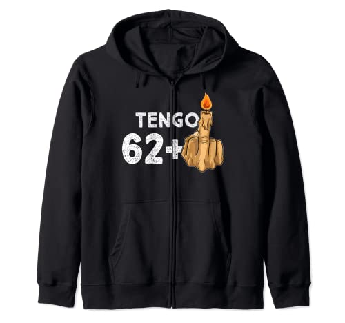 62+1 Dedo Medio Vela De Cumpleaños Para El 63º Cumpleaños Sudadera con Capucha