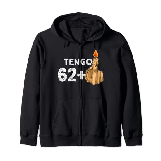 62+1 Dedo Medio Vela De Cumpleaños Para El 63º Cumpleaños Sudadera con Capucha