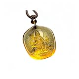 [Skalak] ント ガラス製 お守りネックレス 祝福 アミダ/如来/千手観音/菩薩像 | 4.5cm×3.5cm | 完璧なギフト (#6)