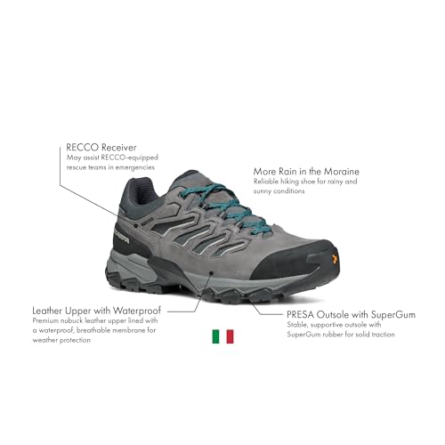 SCARPA Men's Moraine WP Waterproof Breathable Shoes for Backpacking & Hiking2