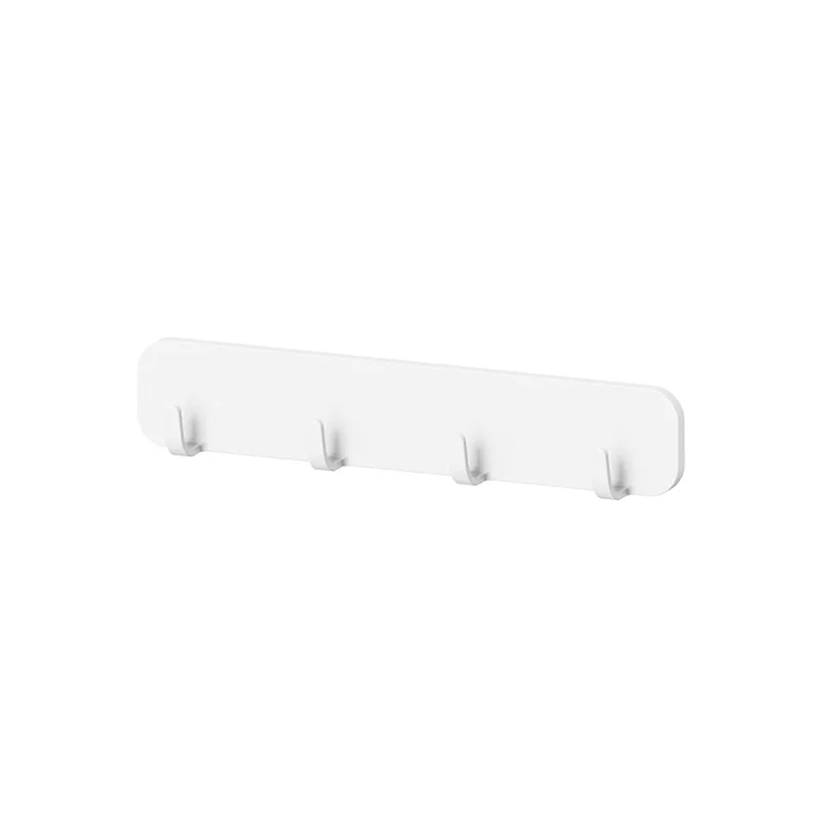 Dhetye White 4 Hooks Coat Rack Wall Hooks Coat Rack,Wall Hooks,Punching Hook Door Back Row Strong Viscose Kitchen(White 4 Hooks)