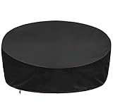 Orqihod Outdoor Daybed Cover 75 Inch, Waterproof Outdoor Round Canopy Daybed Sofa Cover with Adjustable Straps, Heavy Duty Patio Furniture Set Covers, Tear resistance, Black