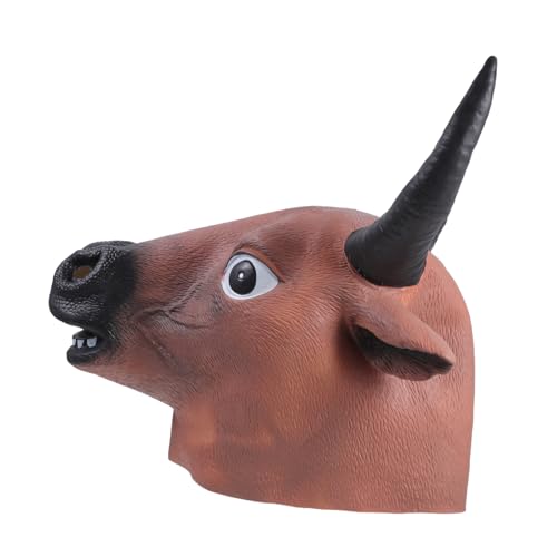 LABRIMP Animal Masks for Boys and Girls Bull Head Mask Halloween Costume Accessory for Adult Cosplay