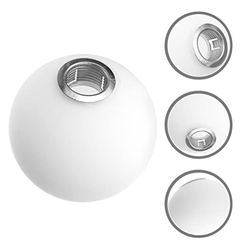 Image of HEMOTON White Glass Globe Lamp Shade 120mm Opal White Frosted Glass Globe Lamp Shades Replacement Lampshade Light Shade Cover Chandelier Lampshade for Living Room Bedroom