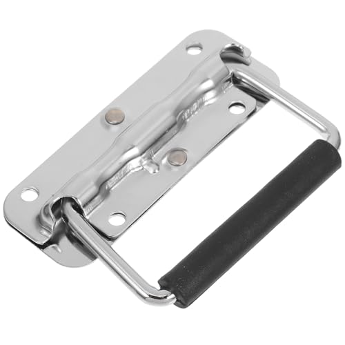 SHERCHPRY Stainless Steel Spring Loaded Toolbox Handle 110Mm Folding Chest Pull Handle for Industrial Equipment Suitcase Cabinet Drawer Replacement