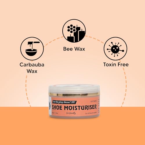 Shoe mistri Leather Shoe Moisturiser Cream, Shoe Polish for Stain and Dirt Remover, Cleansing Shining Cream for Leather Shoes - 50 Gm