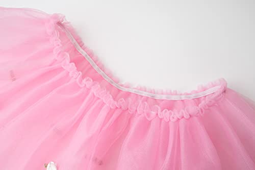 Pink Dance Skirt For Child One Size (3-6Yrs) Elasticated. Costume Tutu Ballet With Rosebuds (Pink, Child) #TOP4
