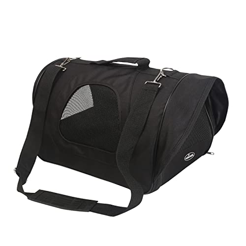 Nobleza – Trasportino per Cani e Gatti, Borsa Pieghevole da Viaggio. in Tessuto Oxford, Color Nero, M, (40 * 23 * 24) cm