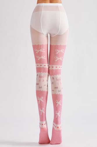 Image of Sahabowi Women's Sheer Tights, Digital Print Designs Stockings