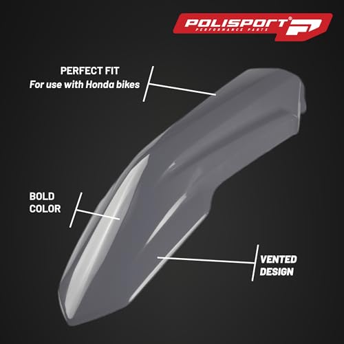 Polisport 91057 - Polisport Mx Plastic Replica Kit Per Chi Cerca La Qualità Oem Per Moto Honda In Colore Grigio Nardo - 7