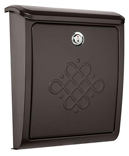 Architectural Mailboxes 2697RZ-10 Bordeaux Locking Wall Mount Mailbox, Small, Rubbed Bronze