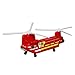 Matchbox Collectible Die-Cast Metal Sky Busters Inspired by Boeing CH-47 Chinook Tandem Rotor Helicopter - HLJ21 ~ Heavy Lift Twin Engine Red Transport ~ Includes Playmat