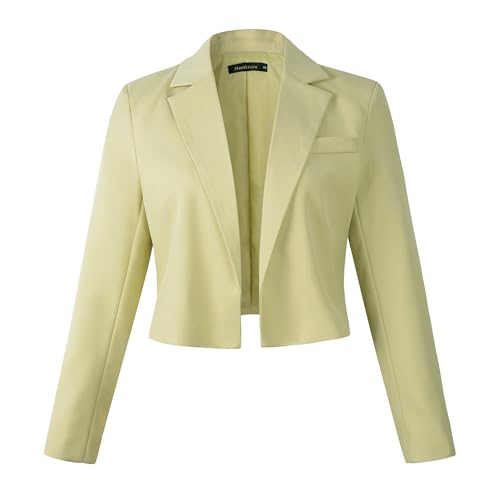 Beninos Womens Casual Blazers Open Front Cropped Blazer Jacket