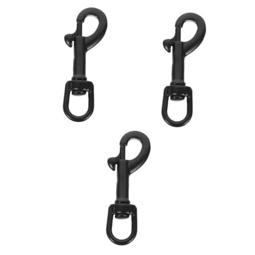 Sosoport 3pcs Sturdy Stainless Steel Snap Hook Single Swivel Hook Trigger Bolt Snap Diving Clip Pet Leash