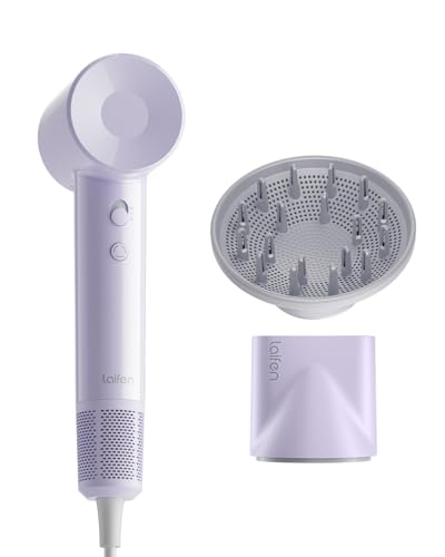 Laifen SE Lite Hair Dryer, Negative Ionic Blow Dryer with 100,000 RPM Brushless Motor for Fast Drying, High-Speed Low Noise Thermo-Control Hair Dryer with Lightweight Design and 2 Nozzles