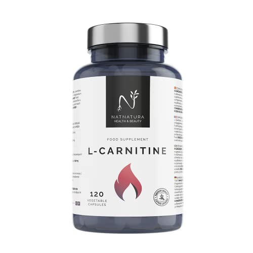L-Carnitina pura en cápsulas. Quemagrasas Potente Natural. Aumenta tu Energía y mejora tu Rendimiento, Resistencia y Recuperación. 120 cápsulas vegetales Cover