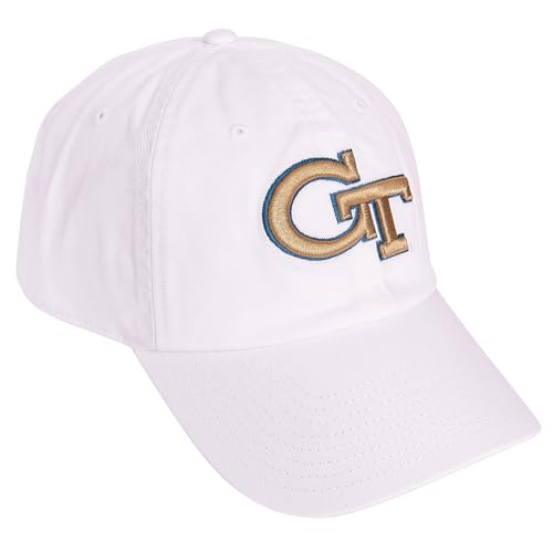 Desert Cactus Georgia Tech University Baseball Hat Yellow Jackets GT Institute of Technology Brimmed Embroidered Hats Cap Adjustable Cloth Strap Adult (Style C1)