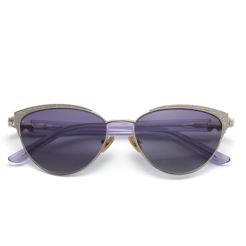 CLMJHG Trendy Metall Acetat Cat Eye Sonnenbrille Mode Für Frauen Sonnenbrille UV400 Schutz Weibliche Shades