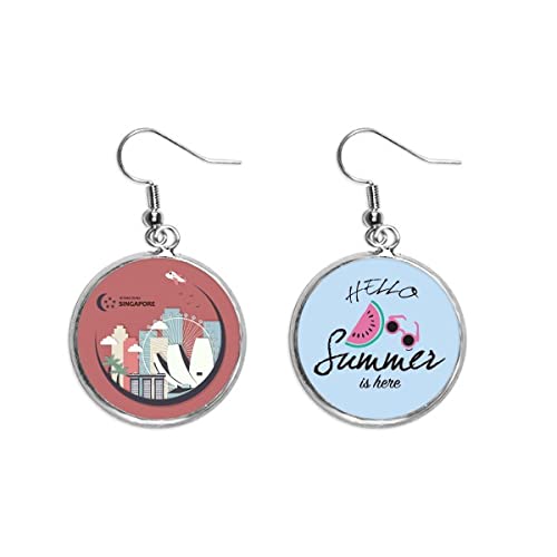Pendientes de sandía ideales para paseos de verano y tardes de sol