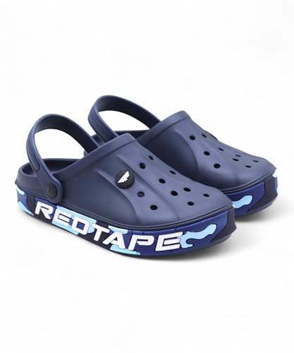 Image of Red Tape Mens Lightweight EVA Clogs Slip-On Comfortable Casual Footwear with Adjustable Back Strap and Anti-Slip Outsole