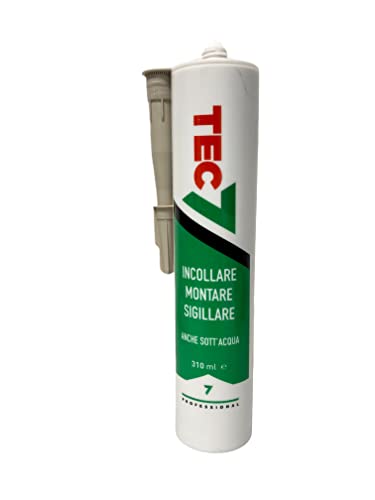 Tec7 Silicone Sigillante in Immersione Antimuffa e Antibatterico 310ml Colore Beige